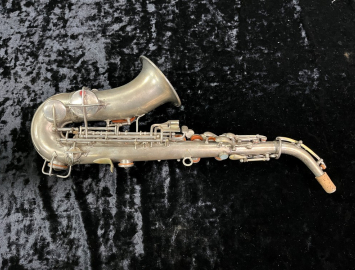 Photo Original Silver CG Conn New Wonder Curved Soprano Sax to High F - Serial # 45784